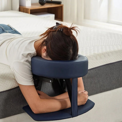 Adjustable Cervical Neck Massager Headrest - Ergonomic Portable Massage Device for Home, Salon, Spa & Travel