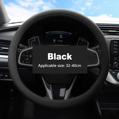 Breathable Silicone Steering Wheel Cover - Non-Slip Universal 38cm Car Wheel Protector for Summer Driving Comfort