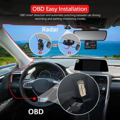 4K 2160P Dual Lens Car DVR – WIFI GPS Logger, Novatek 96663 Chip, Sony Sensor, Night Vision Dash Cam Recorder D30H