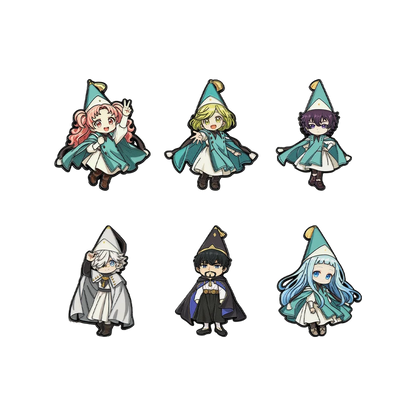 6PCS Witch Hat Atelier Enamel Pins - Coco, Agott, Olruggio and Richeh Anime Chibi Brooch Set