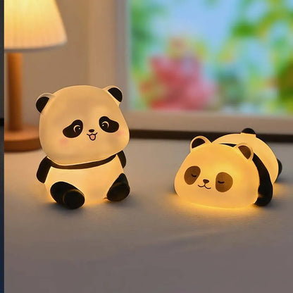 Panda LED Night Light - Cute Plastic Bedside Lamp for Kids, Bedroom & Living Room Decor