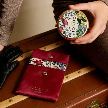 Gucci Classic Floral Pattern - Compact Portable Makeup Hand Mirror