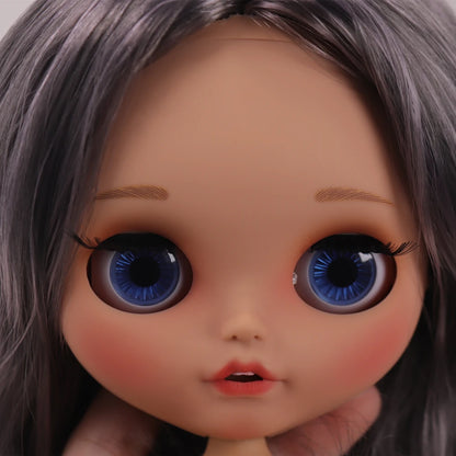 ICY DBS Blyth Doll – 1/6 Joint Body BJD Anime Girl with Tan Skin, Matte Face & Pouting Mouth OOAK OB24
