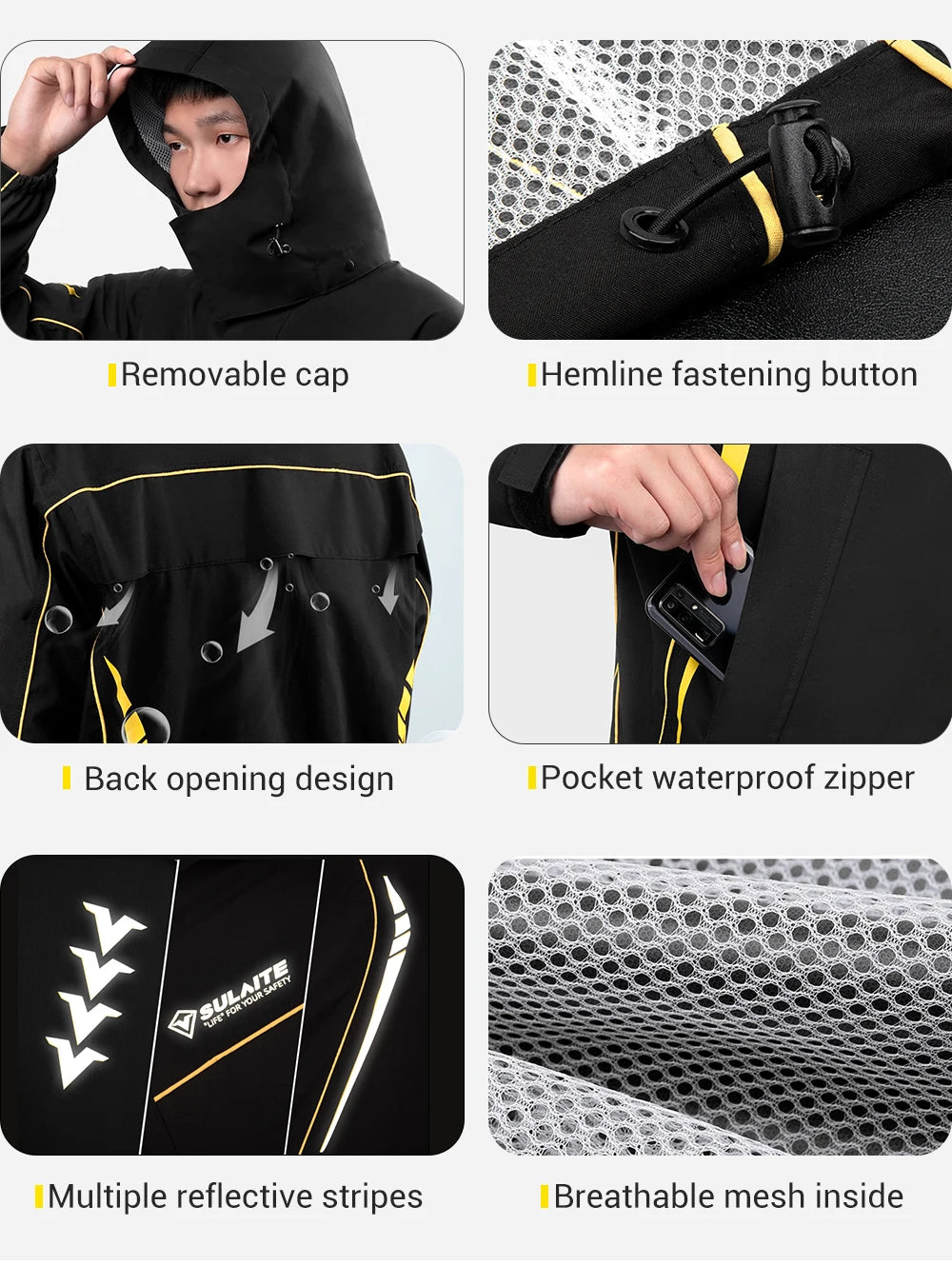 Waterproof Motorcycle Raincoat Suit – Men & Women Moto Raincoat Jacket & Pants Set for Bikers
