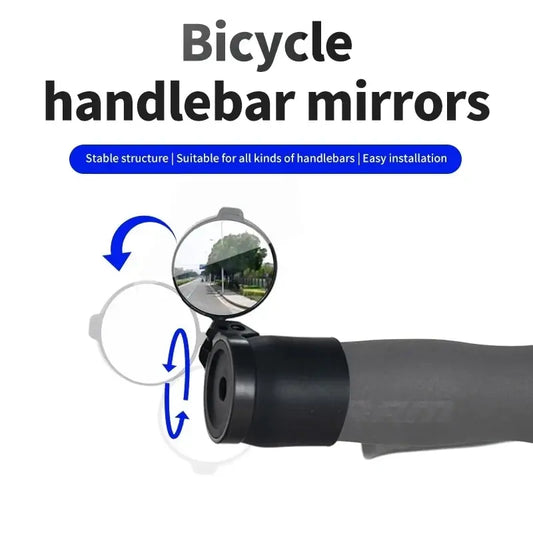 Rrskit Bicycle Handlebar Mirrors for MTB & Road Bikes - 360° Rotatable Bike Side Mirror for Convenience & Safety