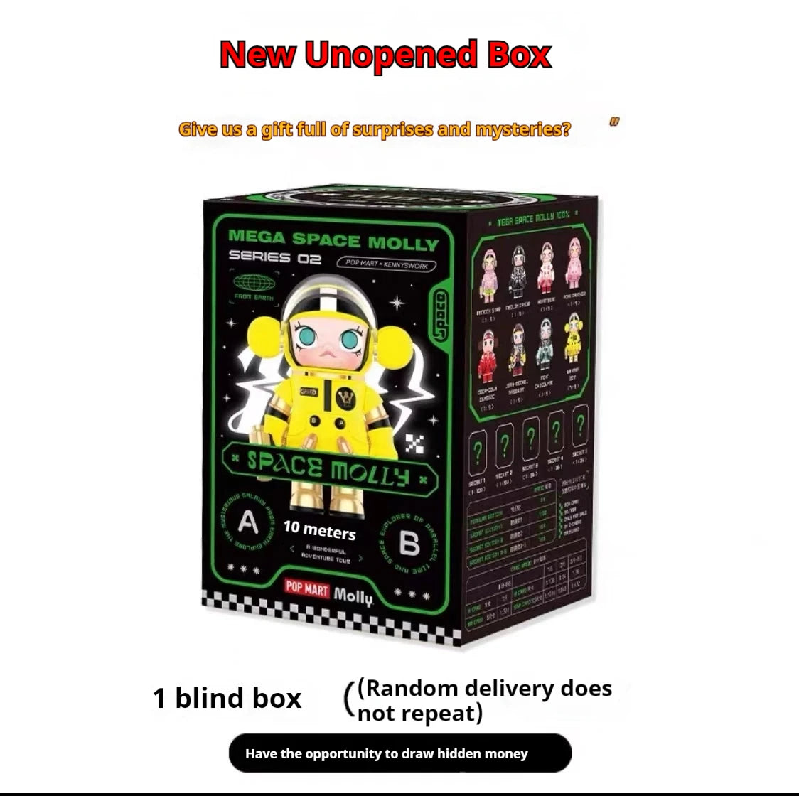 Popmart Mega Collection Space Molly 2.0 Blind Box – 100% Anniversary Replica Guess Package Collectible Figures