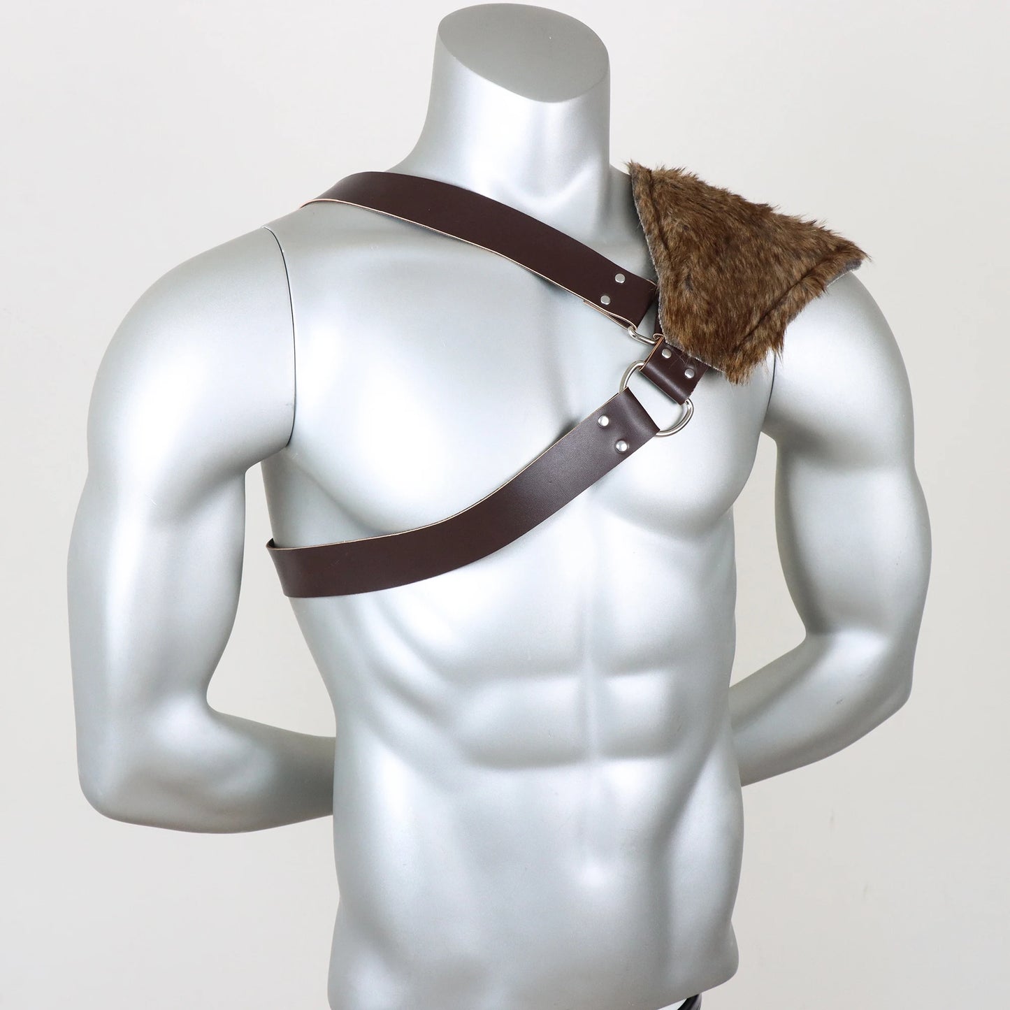 Medieval Knight Cosplay Belt Pouch – Double Layer Wide Faux Leather for Viking, Renaissance, and Pirate Costume Accessories