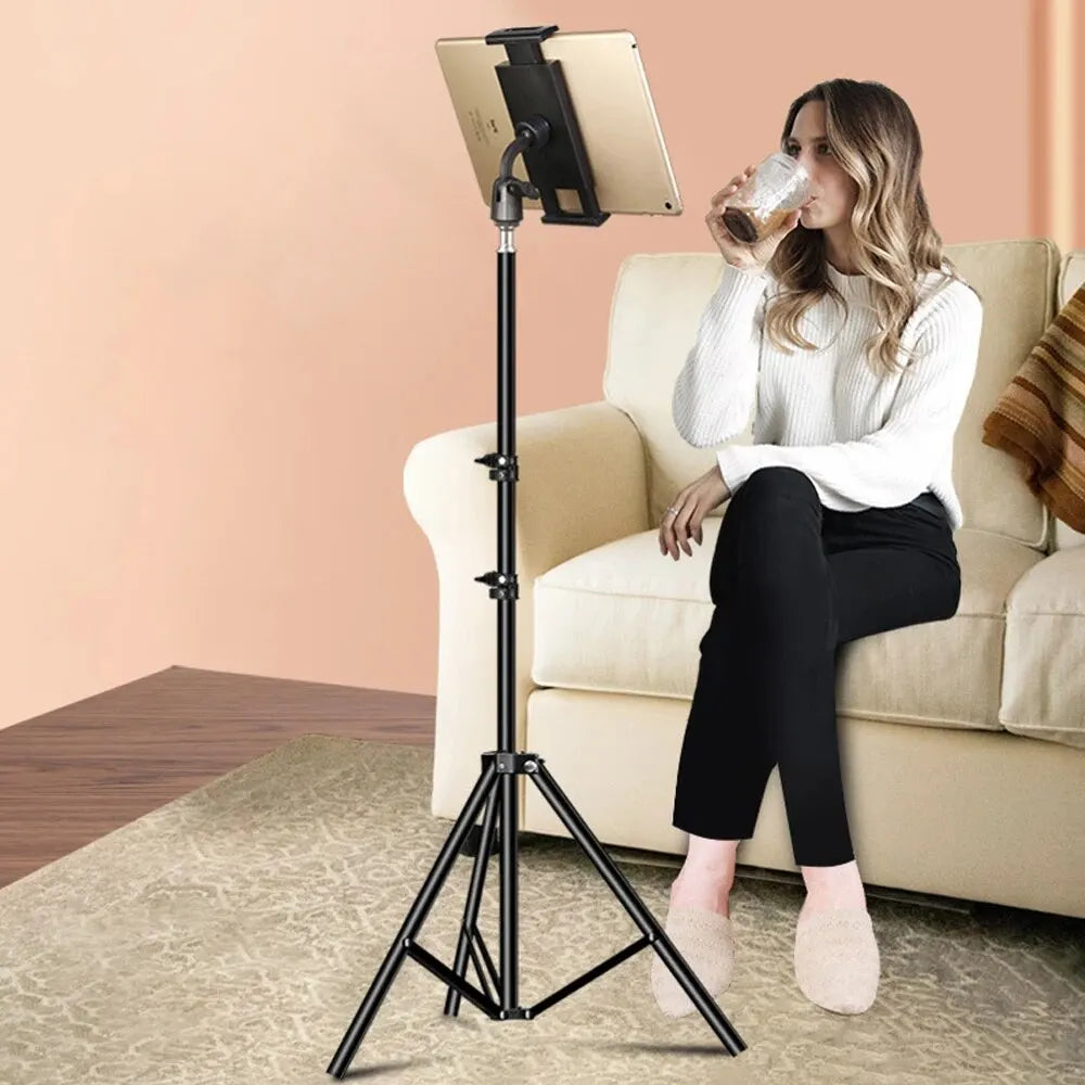Xnyocn Tripod Floor Tablet Stand — Adjustable Holder for iPad Air, Pro, Mini & 4-13 Inch Tablets