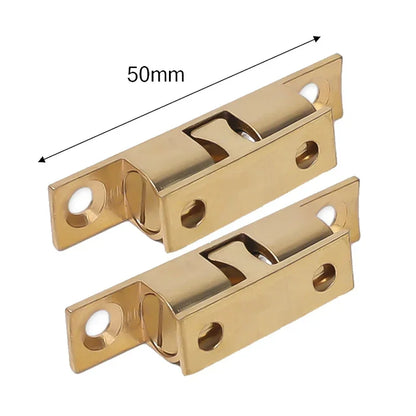 5/1pcs Furniture Door Ball Latch | Brass Double Roller Spring Ball Catch, Adjustable Tension Latch for Cabinets & Closets