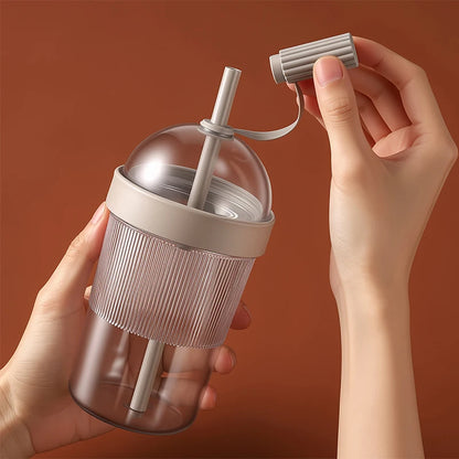 17oz Reusable Coffee Tumbler - Insulated Drink Cup with Lid and Straw for Home Office Travel