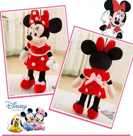 Disney Mickey & Minnie 35cm Plush Toy Cute Couple Red Pink Gift for Kids