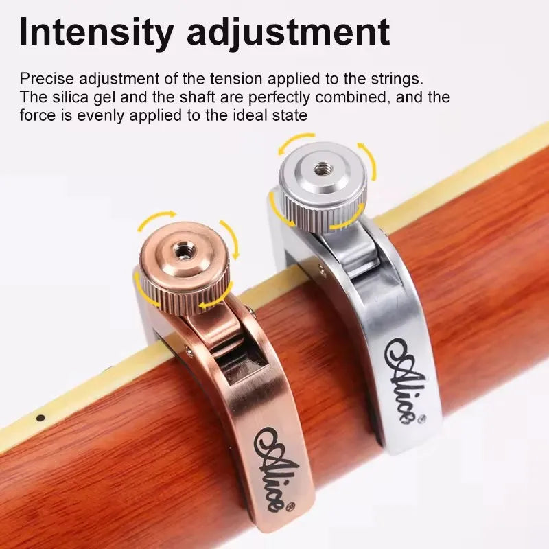 Alice Guitar Capo - Adjustable Metal Roller Quick Change Clamp for Electric Acoustic Guitar, Bass, Violin & Ukulele