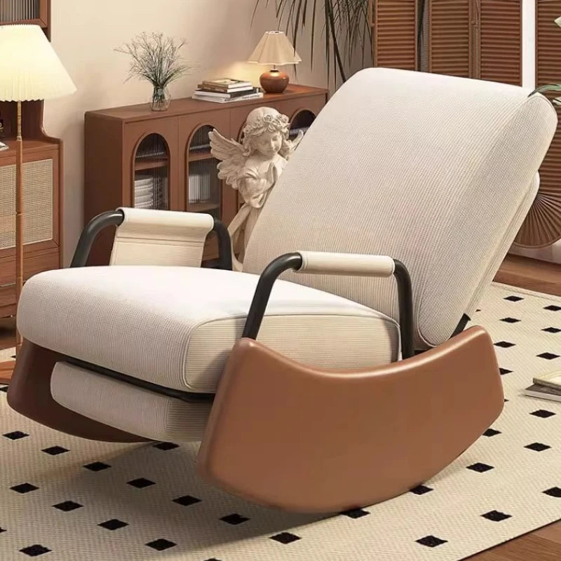 Ergonomic Adjustable Rocking Recliner Chair - Lazy Lounge Seat for Living Room & Balcony