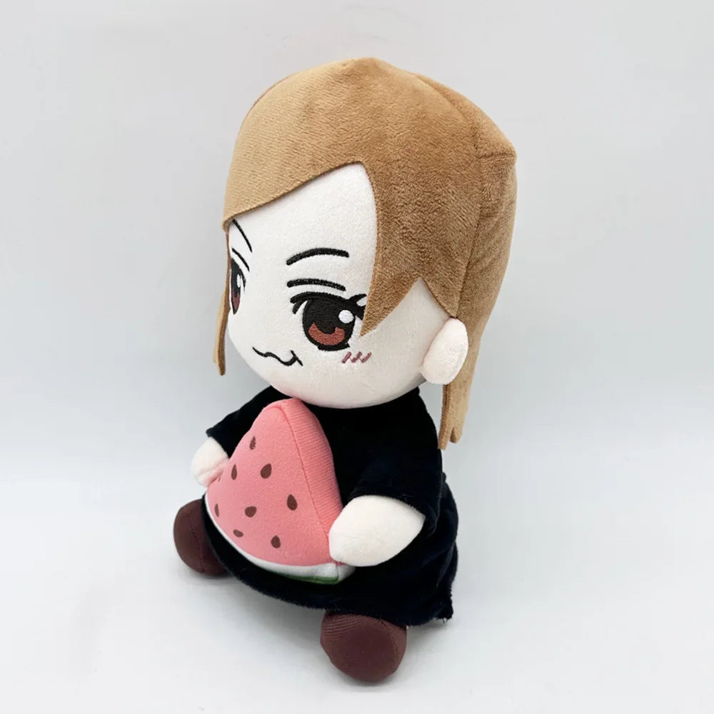 Jujutsu Kaisen Nobara Kugisaki Plush Doll - Cute Watermelon Sitting Anime Collectible Gift