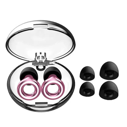 Silicone Earplugs — Noise Cancelling, Soundproof Ear Protection for Swimming & Sleep, Noise Reduction Loop Earplugs