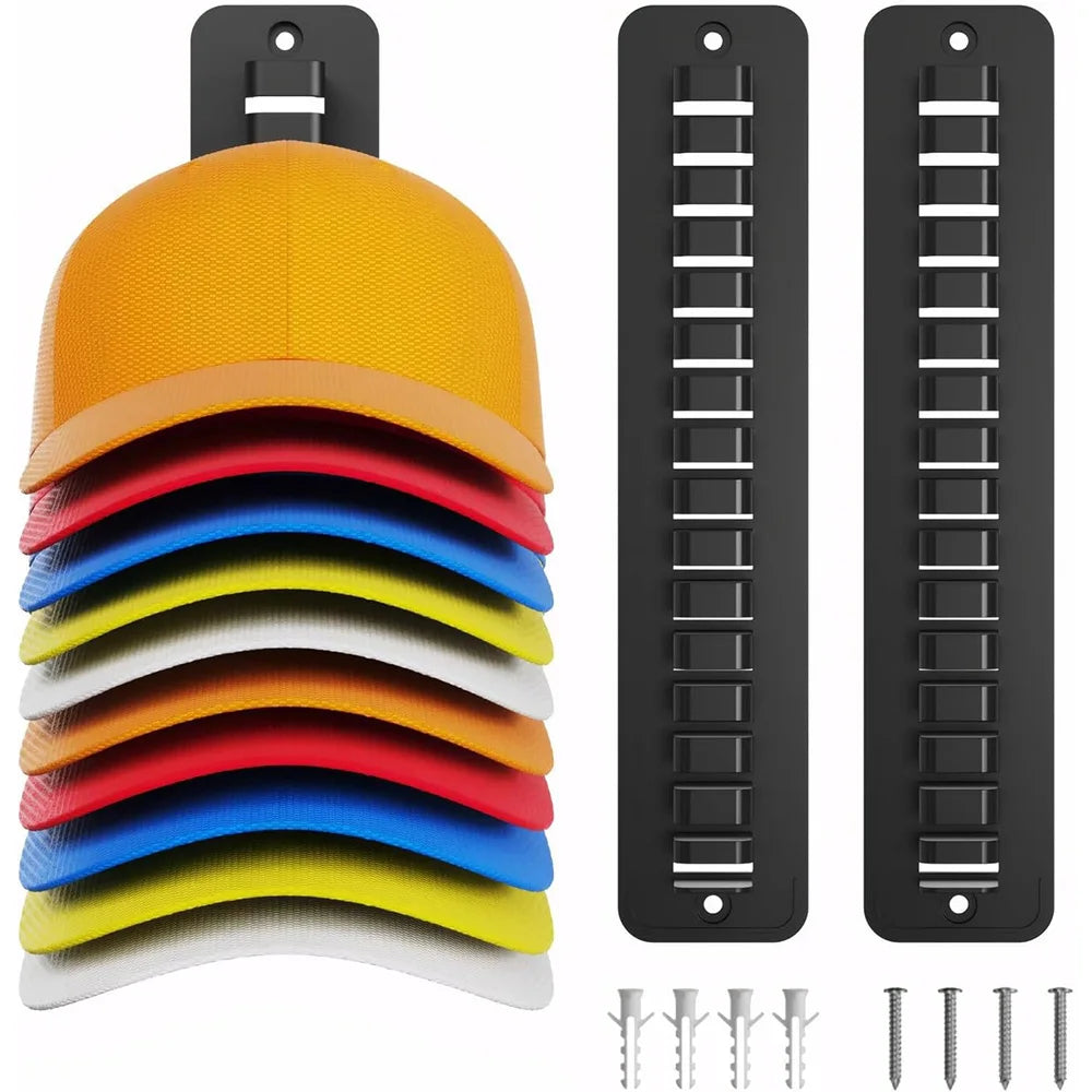 16-Grid Baseball Cap Holder – Wall-Mounted Hat Storage Hanger for Door, Wall & Closet Organization