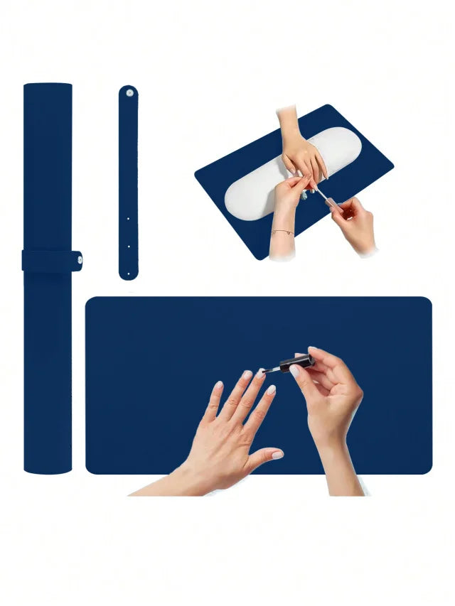 Portable Nail Art Armrest Mat - 1/2PCS Foldable Soft Microfiber Leather Table Pad for Nail Salons