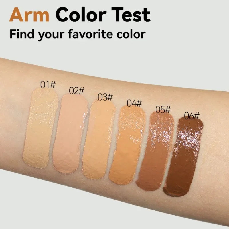 Oil-Control Matte Face Foundation Cream - Waterproof Full Coverage BB Cream Concealer for Long-Lasting Makeup