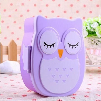 Portable Plastic Children’s Bento Box – Lunch Box Food Container with Carton Design, Dinnerware & Cutlery Set
