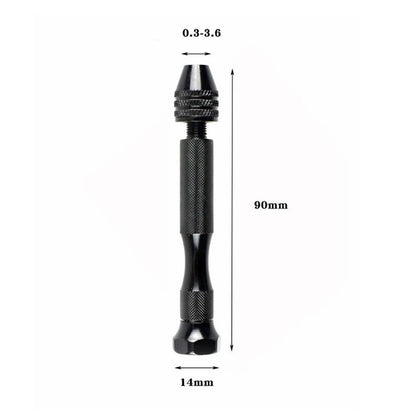 Mini Aluminum Hand Drill with Keyless Chuck – HSS Steel Twist Drill Bit for Woodworking & Manual Drilling
