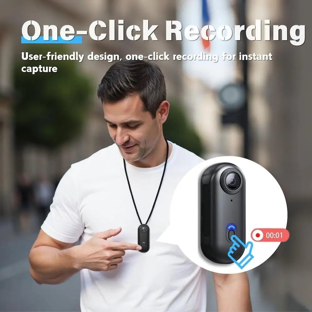 4K HD Mini Vlog Camera — WiFi Wireless Portable Action Body Cam for Sports, Travel & Photography