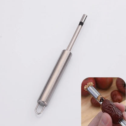 Stainless Steel Fruit Corer & Apple Seed Remover – Home Vegetable Tool for Pear, Red Dates, Hawthorn, and Kitchen Accessories