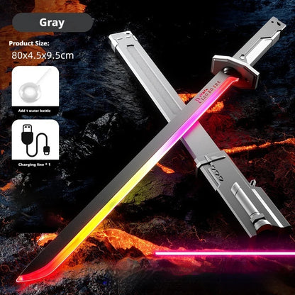 Multi-Color LED Laser Sword with Smoke Effects – Sound Effect Cosplay Prop, Creative Light-Up Sword Toy for Kids & Adults, Gift for Role Play & Collectors