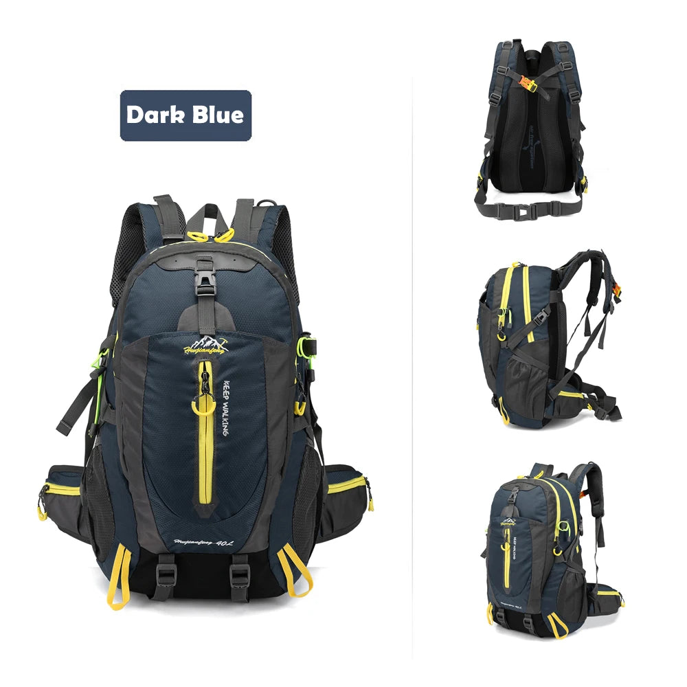 40L Water-Resistant Travel Backpack — Camping, Hiking, Trekking & Climbing Daypack with Laptop Compartment for Men & Women
