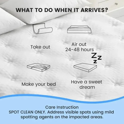 Reversible Queen Memory Foam Mattress Pad - Bamboo Viscose Egg Crate Topper, Noiseless Waterproof