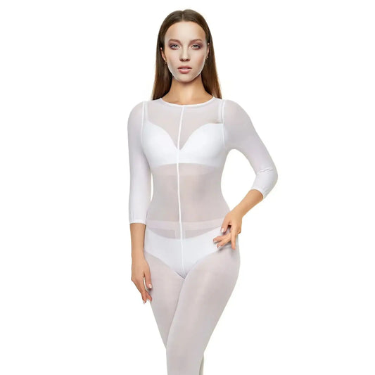5pcs Massage Bodysuit — SPA & Endermologie Treatments for Slimming & Cellulite Reduction, Black
