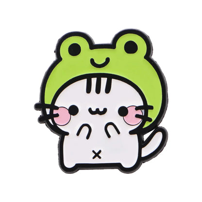 Cute Cat Enamel Pin — Cartoon Animal Lapel Brooch for Backpacks, Cosplay & Kids Gifts