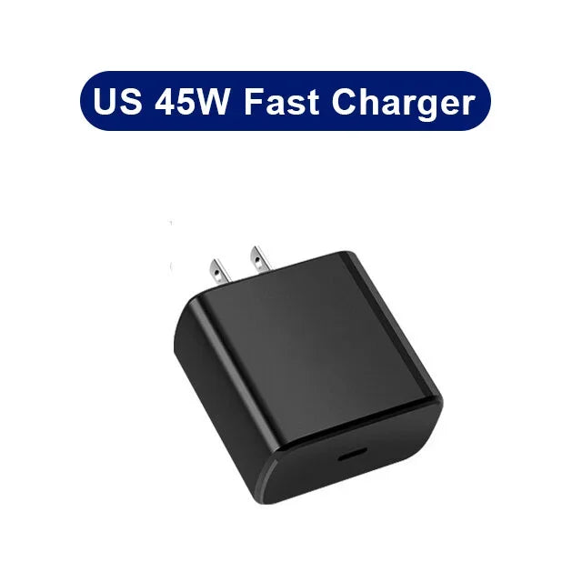 PD 45W USB-C Fast Charger — High-Speed Wall Adapter for Samsung Galaxy S24/S23 Ultra, Note, iPhone 15, Xiaomi 14