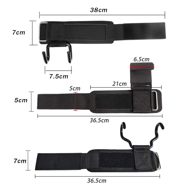 Weight Lifting Hook Grip Straps with Wrist Support – Gym Fitness Gloves for Pull-Ups, Powerlifting & Strength Training Grip Assistance