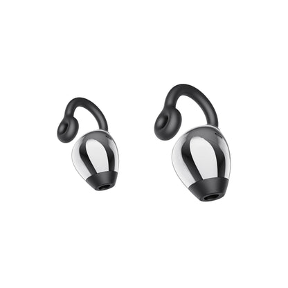 BT Wireless Earphone - Mini Clip-On Monaural Bone Conduction TWS Headset for Business & Everyday Use