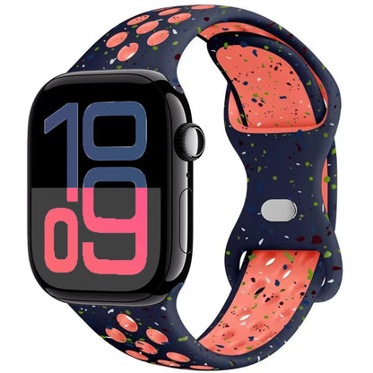 Silicone Apple Watch Strap - Breathable Wristband for Watch 11/10/9/8/7 Ultra 3/2 SE Series 49mm-41mm