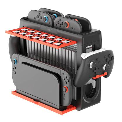 IPEGA PG-SW2027W Switch 2 Organizer Station — Display Holder for Nintendo Switch, Holds 4 Joy-Cons & 2 Pro Controllers