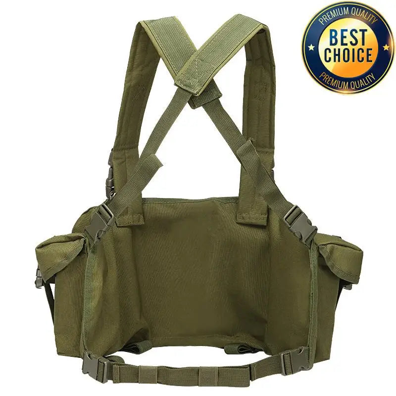 Tactical MOLLE Vest | Quick Release Hunting & CS Training Chest Vest with AK Belly Pockets