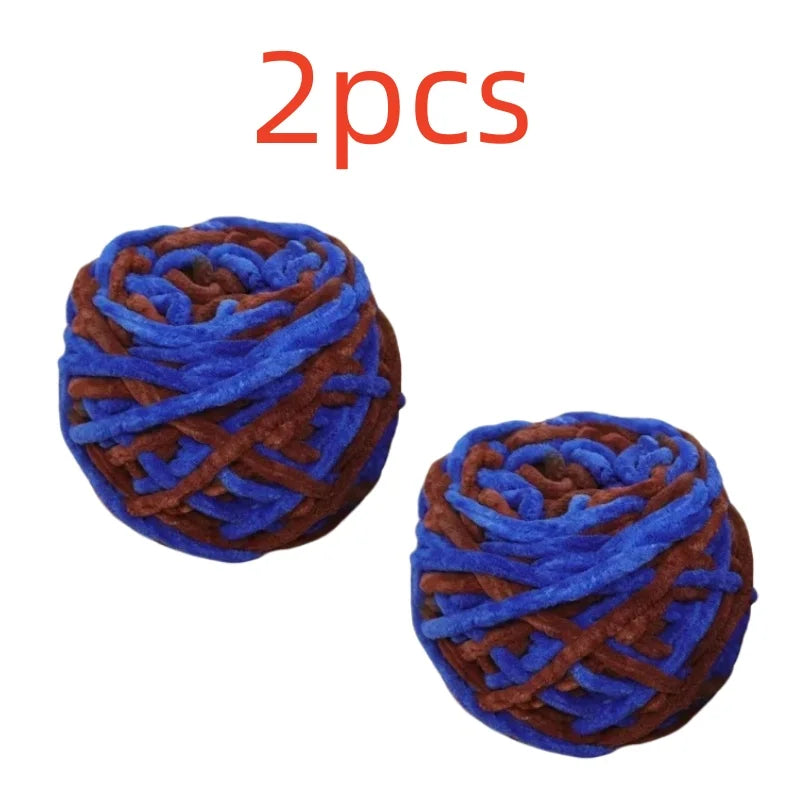 100g Chenille Knitting Yarn – Soft Thick Cotton Ice Strip Wool for DIY Hand Knitting Scarves & Crafts