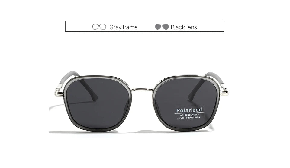 OVZA TR90 Polarized Sunglasses – Fashion Square Frame Driving Glasses for Men & Women S2074