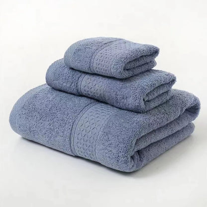 3pcs Luxurious Cotton Towel Set – Ultra Soft, Highly Absorbent Bath, Hand & Washcloth Towels for Home Bathroom
