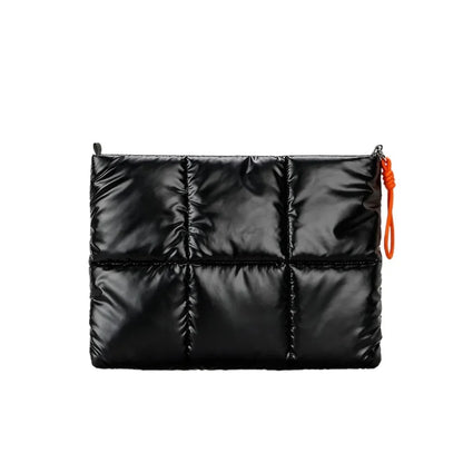 Trendy Puffy Cotton Laptop Bag 14 Inch — Waterproof, Shockproof Sleeve with Shoulder Strap for MacBook, Lenovo, Huawei