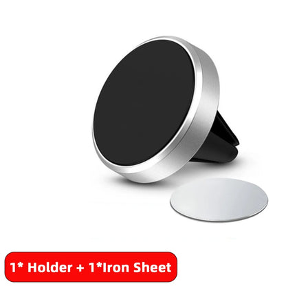 Universal Magnetic Car Phone Holder - Air Vent Mount Stand for iPhone, Samsung & Xiaomi Smartphones