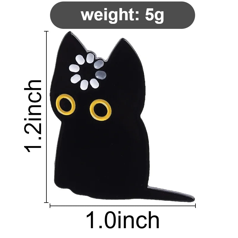 Black Cat Void Loading Enamel Pin - Cute Cartoon Kitten Brooch Animal Jewelry Gift