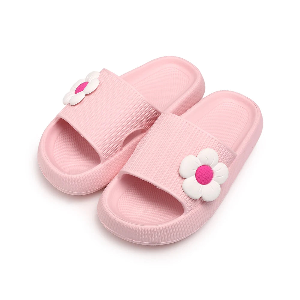 Women’s Phalaenopsis Flower Flip Flops - Cute Multicolor Summer Slippers