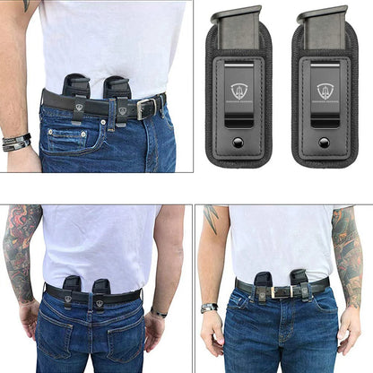 9mm .40 .45 Pistol Magazine Pouch – Single/Double Stack Holster, Concealed Carrier for Glock, S&W M&P, Sig Sauer, 1911, Beretta