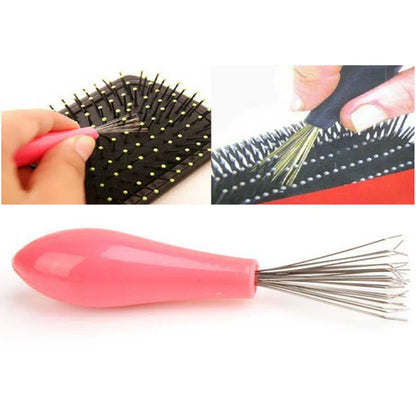 Hair Brush Cleaner Tool – Plastic Handle Comb Cleaning Brush for Removing Embedded Hair & Debris