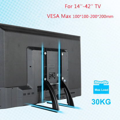 BEISHI Universal TV Stand for 14-42 Inch LCD/LED/OLED Flat & Curved Screens – Tabletop Pedestal Mount Bracket