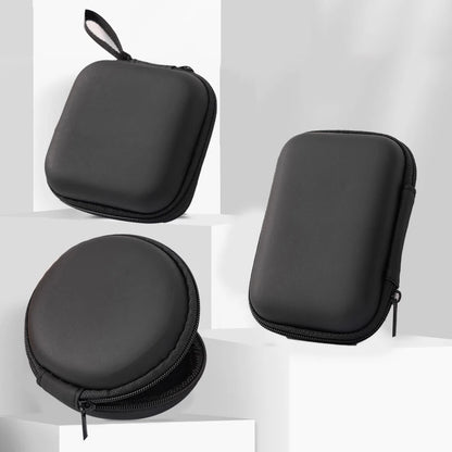 Portable Mini 3C Hard Shell Storage Bag - Artificial Leather Organizer for Earphones, Chargers, Data Cables, and U Disks