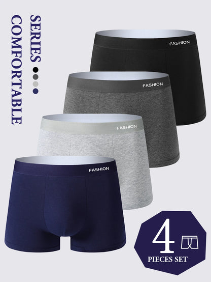 4-Pack Men's Boxer Briefs – Soft, Breathable, Comfortable & Stretchy Fashion Underwear for Men and Boys