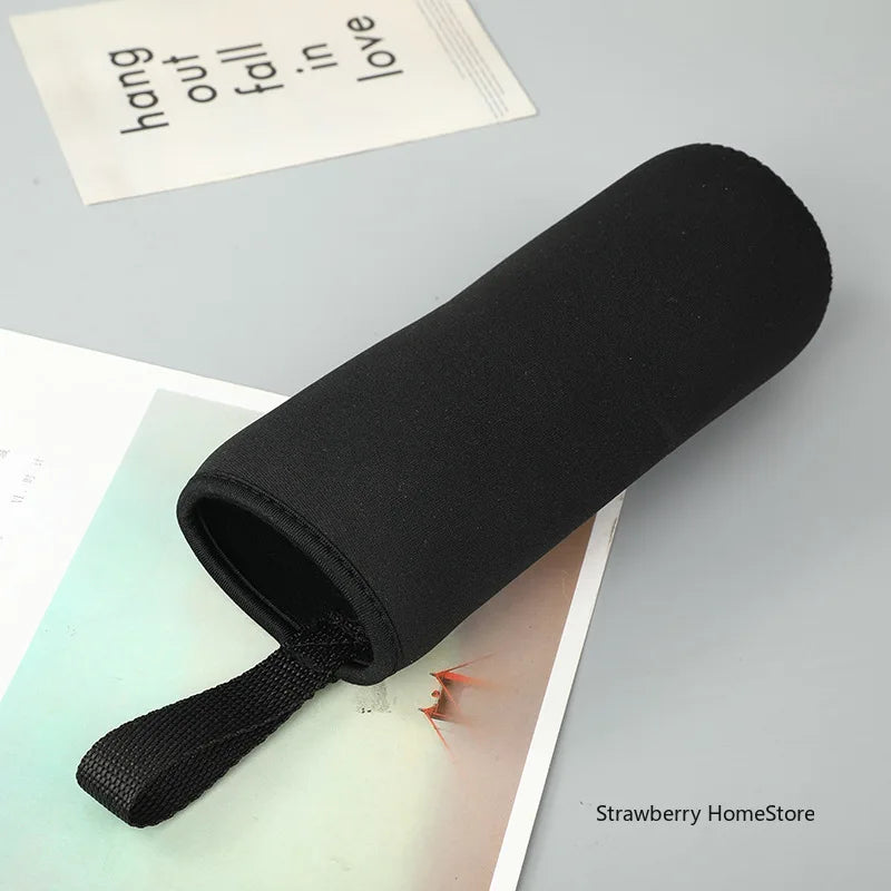 750/1000/1500ML Insulated Sport Water Bottle Case – Black Bottle Carrier, Mug Cup Cover for Outdoor & Gym